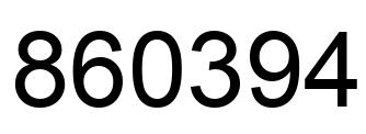Number 860394 black image