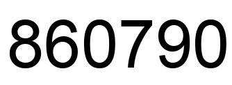 Number 860790 black image