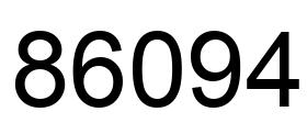 Number 86094 black image