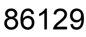Número 86129 imagen negro