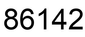 Número 86142 imagen negro