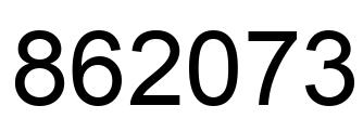 Number 862073 black image