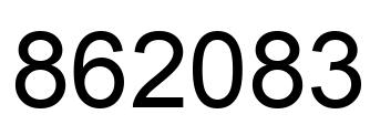 Number 862083 black image