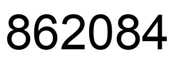 Número 862084 imagen negro
