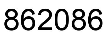 Número 862086 imagen negro