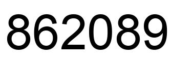 Número 862089 imagen negro