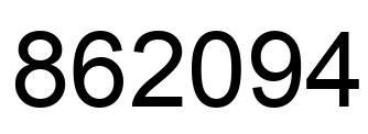 Número 862094 imagen negro