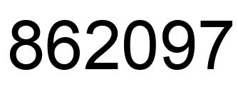 Number 862097 black image