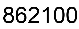 Number 862100 black image