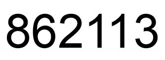 Número 862113 imagen negro