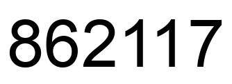 Number 862117 black image