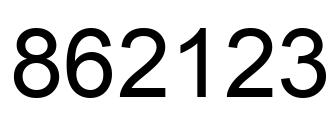 Número 862123 imagen negro