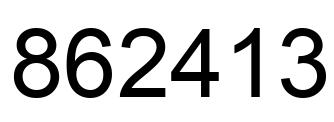 Number 862413 black image