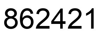 Number 862421 black image