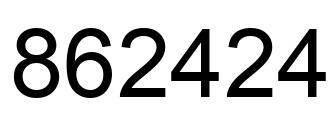 Number 862424 black image