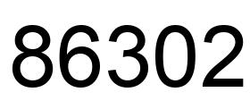 Number 86302 black image