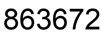 Number 863672 black image