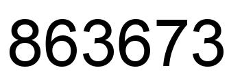 Number 863673 black image