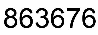 Number 863676 black image