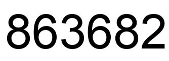 Número 863682 imagen negro
