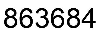 Número 863684 imagen negro