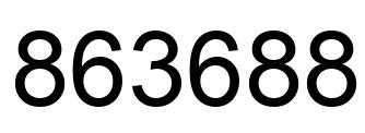 Número 863688 imagen negro
