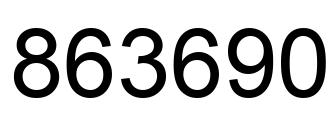 Número 863690 imagen negro