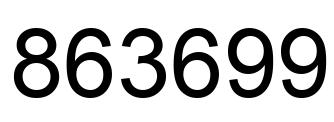 Number 863699 black image