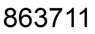 Número 863711 imagen negro