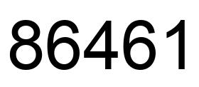 Number 86461 black image