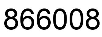 Number 866008 black image