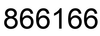 Number 866166 black image