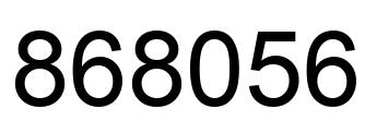 Number 868056 black image