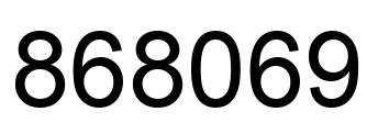 Number 868069 black image