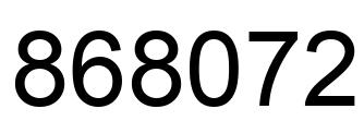 Número 868072 imagen negro