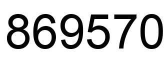 Number 869570 black image