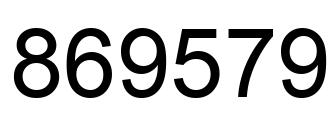 Number 869579 black image