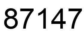 Número 87147 imagen negro
