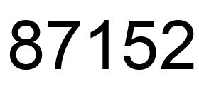Número 87152 imagen negro