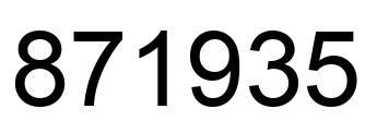 Número 871935 imagen negro