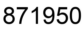 Number 871950 black image