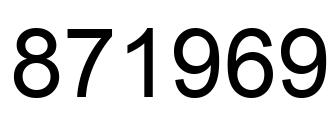 Number 871969 black image