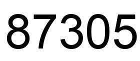 Number 87305 black image