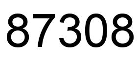 Number 87308 black image