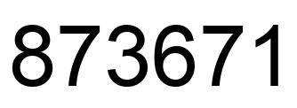 Número 873671 imagen negro