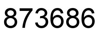 Número 873686 imagen negro