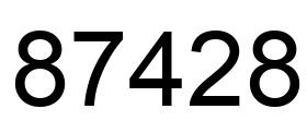 Number 87428 black image