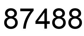 Number 87488 black image