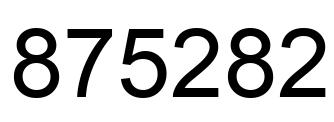 Number 875282 black image