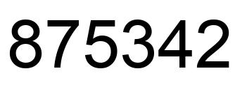 Número 875342 imagen negro